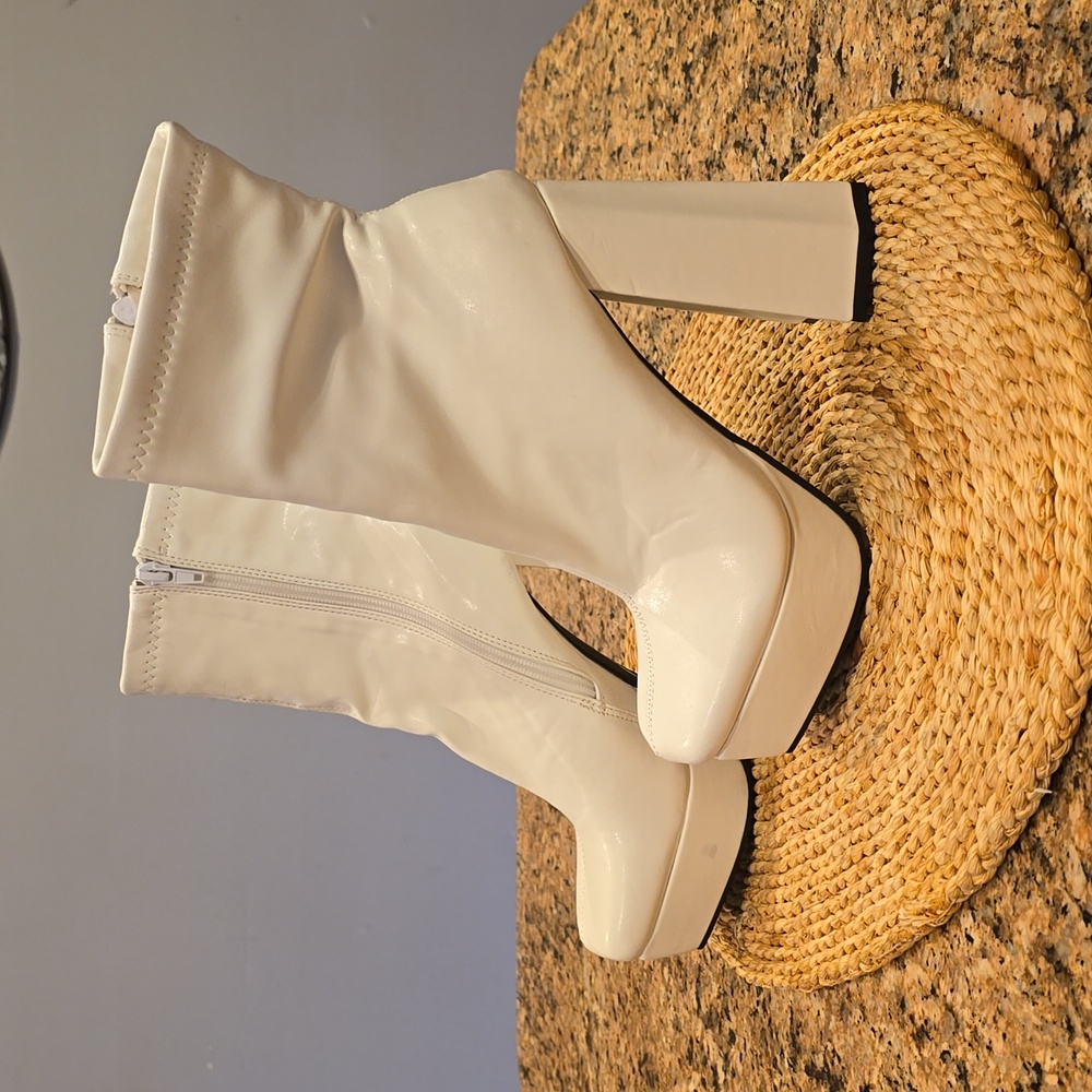 White Platform Boots - image 3